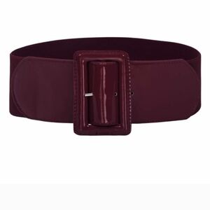 Elegant Vintage Burgundy Red Wine Belt for Women